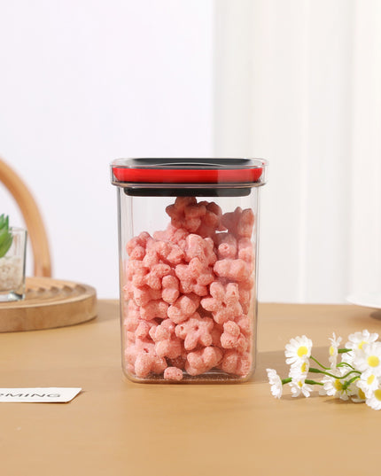 de Depozitare Alimente, de tip Container, Recipient pentru Cereale in Bucatarie,volum 2000 ml, Transparenta cu Capac