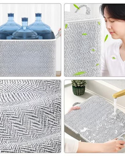 de Depozitare cu Fermoar, Pliabila, Maner Ranforsat, Fermoar Rezistent, pentru Haine, Paturi, Plapumi, Perne, Lenjerii de Pat, Jucarii,210 Litri