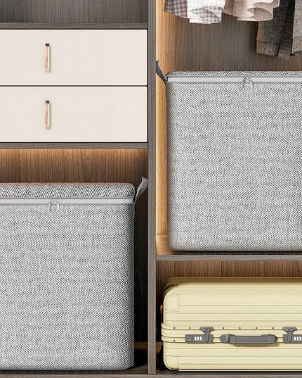 de Depozitare cu Fermoar, Pliabila, Maner Ranforsat, Fermoar Rezistent, pentru Haine, Paturi, Plapumi, Perne, Lenjerii de Pat, Jucarii,210 Litri