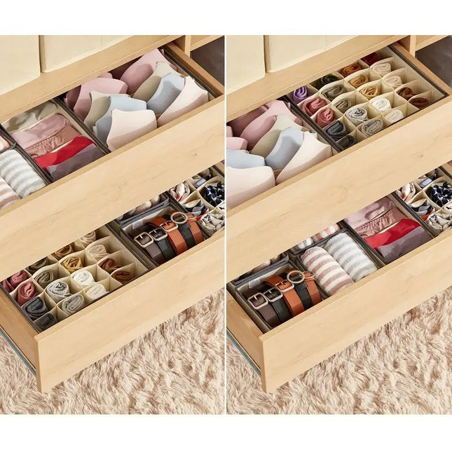 De Depozitare, Pentru Lenjerie, Sosete Si Sutiene, Material Textil, 24 Compartimente,Culoare