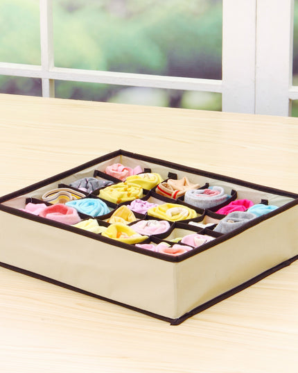 De Depozitare, Pentru Lenjerie, Sosete Si Sutiene, Material Textil, 24 Compartimente,Culoare