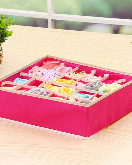 De Depozitare, Pentru Lenjerie, Sosete Si Sutiene, Material Textil, 24 Compartimente,Culoare