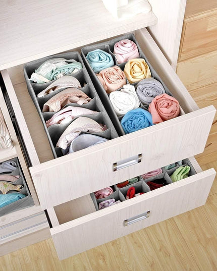 De Depozitare, Pentru Lenjerie, Sosete Si Sutiene, Material Textil, 6 Compartimente,Culoare