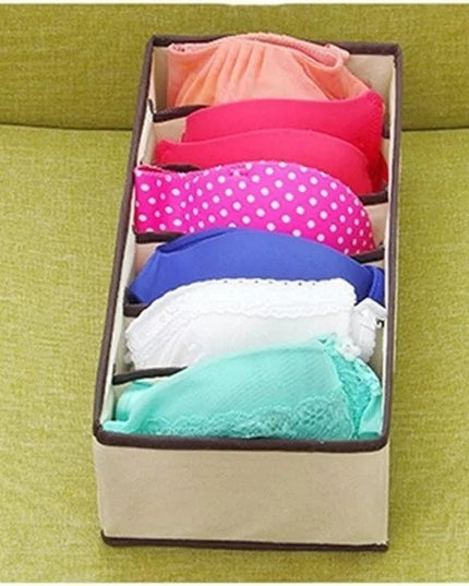 De Depozitare, Pentru Lenjerie, Sosete Si Sutiene, Material Textil, 6 Compartimente,Culoare