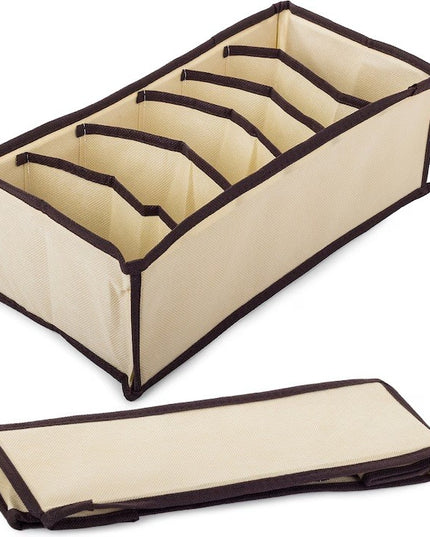 De Depozitare, Pentru Lenjerie, Sosete Si Sutiene, Material Textil, 6 Compartimente,Culoare