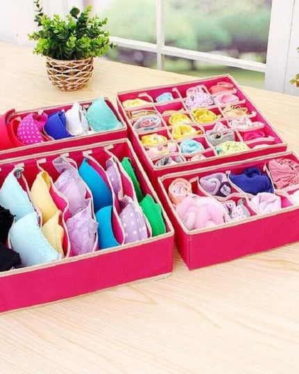 De Depozitare, Pentru Lenjerie, Sosete Si Sutiene, Material Textil, 6 Compartimente,Culoare