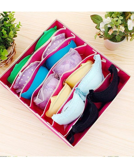 De Depozitare, Pentru Lenjerie, Sosete Si Sutiene, Material Textil, 7 Compartimente,Culoare