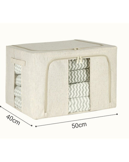 de Depozitare Pliabila, Cu Fereastra si Fermoar Dublu, 66 L, Textil Premium,Cadru Metalic, Impermeabila