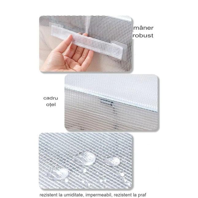 de Depozitare Pliabila, Cu Fereastra si Fermoar Dublu