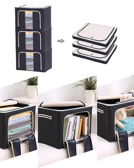 de Depozitare Pliabila, Cu Fermoar, 100 L, Textil