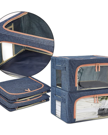 de depozitare pliabila, Cu fermoar, 66 L, Textil