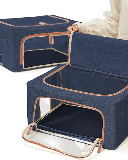 de depozitare pliabila, Cu fermoar, 66 L, Textil