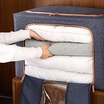 de depozitare pliabila, Cu fermoar, 66 L, Textil