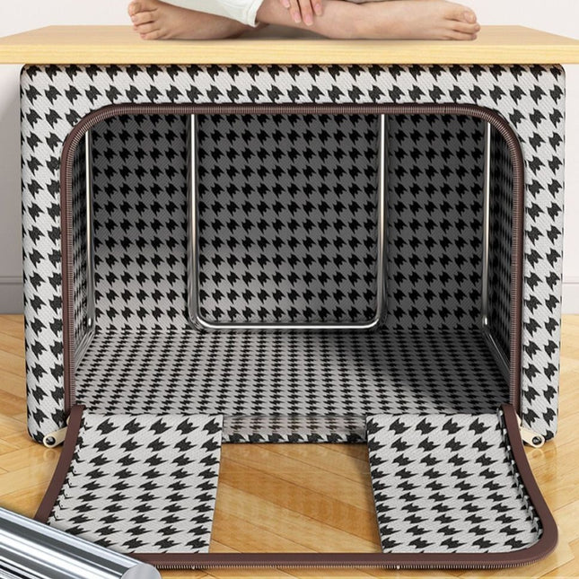 de Depozitare Pliabila, Cu fermoar, 66 L, Textile,Design Zebra