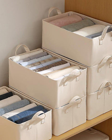 de Depozitare Tip Cos, Material Piele Ecologica, Pliabila,26 l, Cadru Metalic, cu Manere