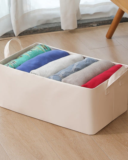 de Depozitare Tip Cos, Material Piele Ecologica, Pliabila,26 l, Cadru Metalic, cu Manere