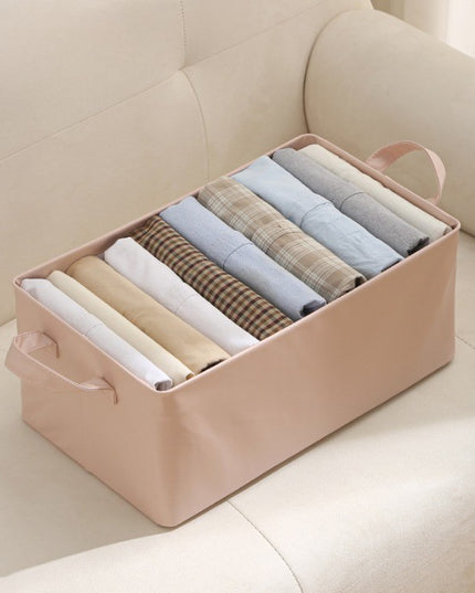 de Depozitare Tip Cos, Material Piele Ecologica, Pliabila,26 l, Cadru Metalic, cu Manere