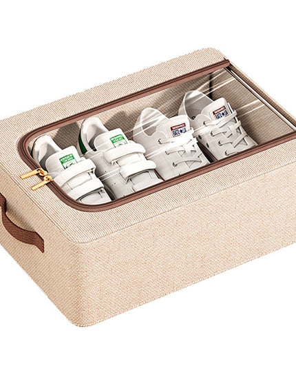 Depozitare cu Cadru Metalic, pentru Incaltaminte, Haine, Lingerie, Fermoar Calitativ, Fereastra Transparenta, Manere Laterale