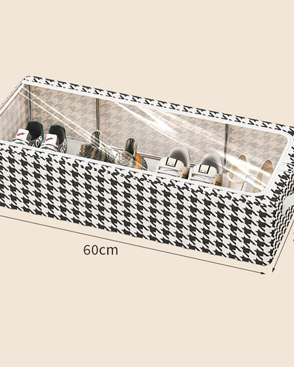 Depozitare cu Cadru Metalic, pentru Incaltaminte, Haine, Lingerie, Fermoar Calitativ, Fereastra Transparenta, Manere Laterale