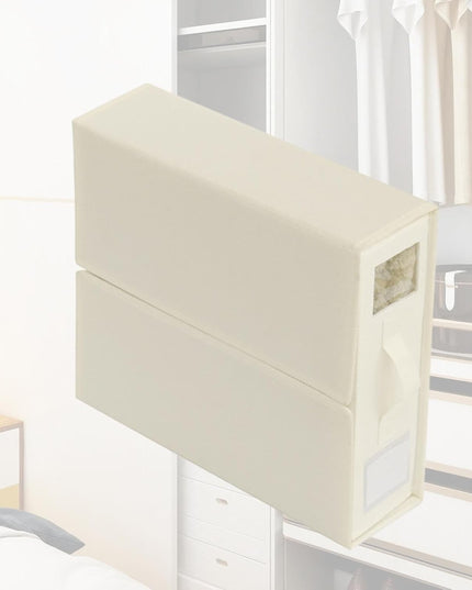 Depozitare Lenjerii de Pat, Pliabila, Capacitate 18l,din Panza Oxford cu PP Incorporat, Fereastra Vizibila