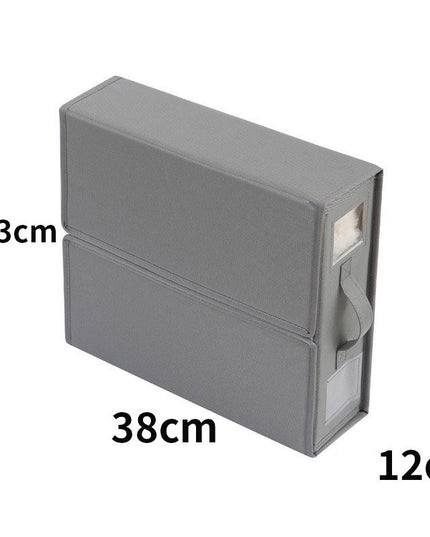 Depozitare Lenjerii de Pat, Pliabila, Capacitate 18l,din Panza Oxford cu PP Incorporat, Fereastra Vizibila