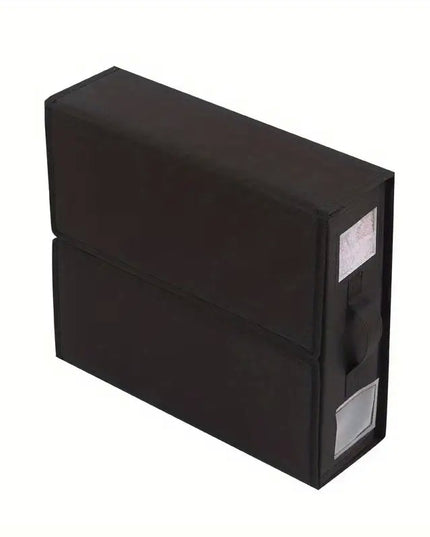 Depozitare Lenjerii de Pat, Pliabila, Capacitate 18l,din Panza Oxford cu PP Incorporat, Fereastra Vizibila