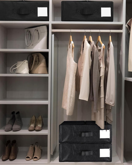 Depozitare Lenjerii de Pat, Pliabila, Capacitate 18l,din Panza Oxford cu PP Incorporat, Fereastra Vizibila