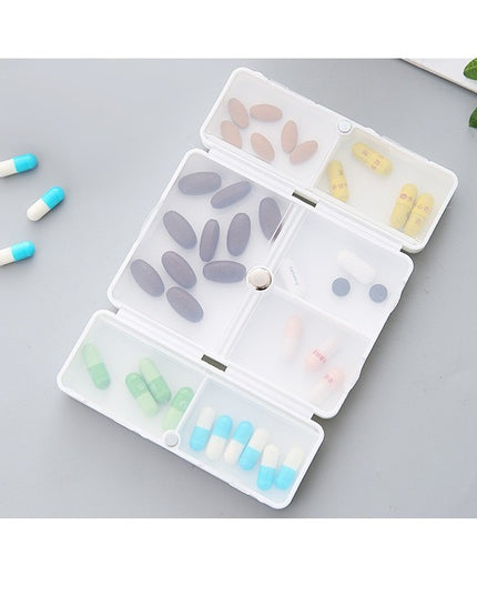 depozitare medicamente, 7 compartimente sigilate individual, pliabila, portabila