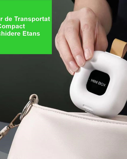 Depozitare Medicamente, 4 Compartimente, Inchidere Etans, Portabila, Patrat