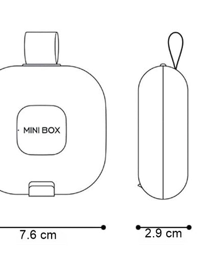 Depozitare Medicamente, 4 Compartimente, Inchidere Etans, Portabila, Patrat