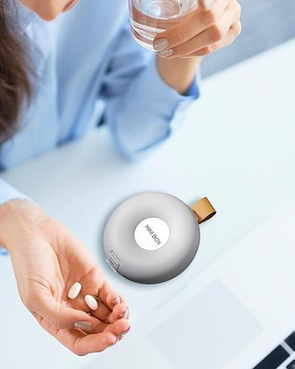 Depozitare Medicamente, 6 Compartimente, Inchidere Etans, Portabila, Rotund