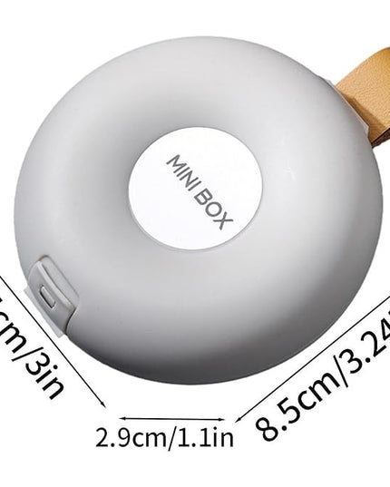 Depozitare Medicamente, 6 Compartimente, Inchidere Etans, Portabila, Rotund