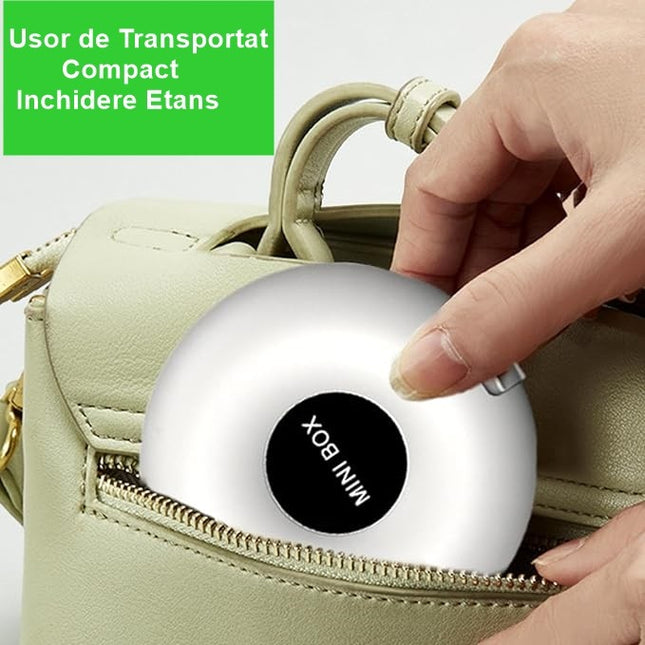 Depozitare Medicamente, 6 Compartimente, Inchidere Etans, Portabila, Rotund