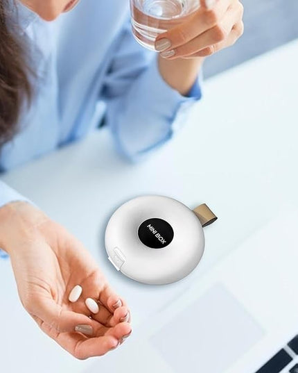 Depozitare Medicamente, 6 Compartimente, Inchidere Etans, Portabila, Rotund