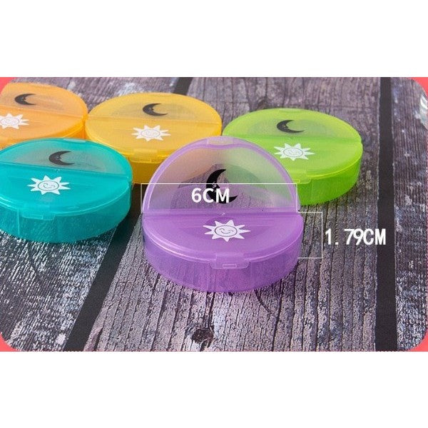 Cutie Depozitare Medicamente, 7 Zile, 14 Compartimente, Cutie Suport, Recipiente Detasabile, Portabila,17.5x11x9.5 cm