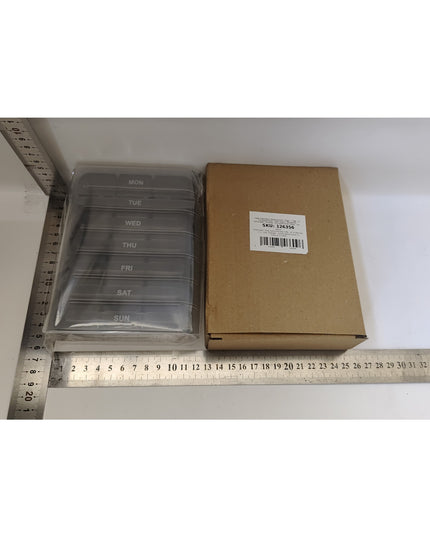 Depozitare Medicamente, 7 Zile, 21 Compartimente, Suport, Recipiente Detasabile, Portabila, Compartimente Negre, Transparenta