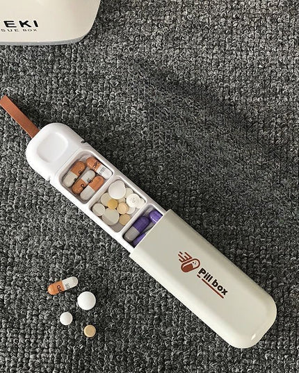 Depozitare Medicamente, Portabila, 3 Compartimente, Tip Breloc, Plastic, Glisanta