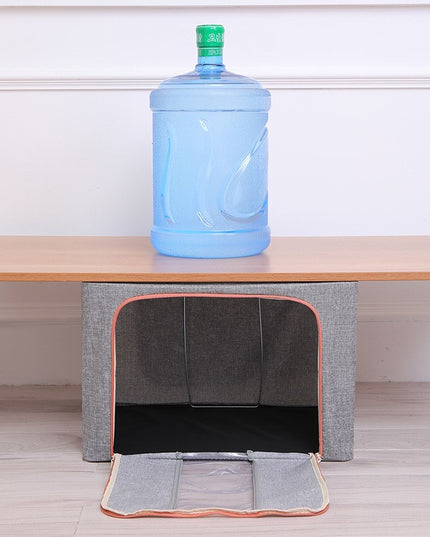 de depozitare pliabila, Cu fermoar, 66 L, Textil,Cadru Metalic, Suport Baza Stabil din Plastic