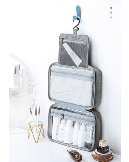 Geanta cosmetice voiaj, material textil, impermeabil