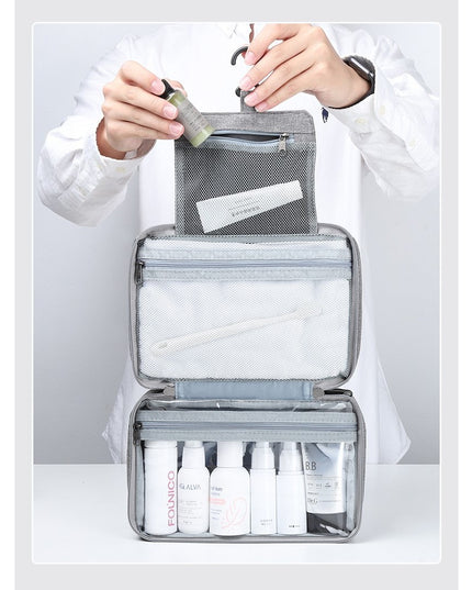 Geanta cosmetice voiaj, material textil, impermeabil