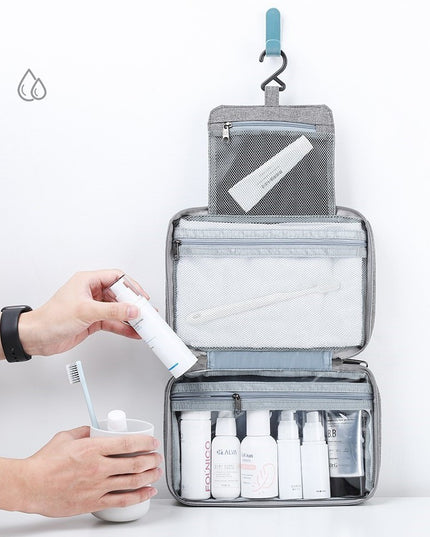 Geanta cosmetice voiaj, material textil, impermeabil