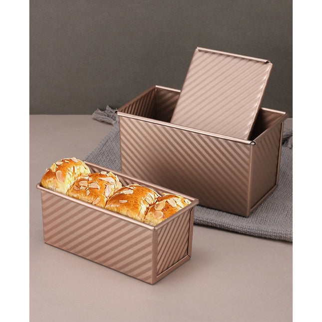 Tava pentru Paine, din Otel Carbon, 450 g, cu Capac, Antiaderenta