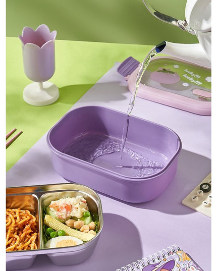 Cutie pentru Pranz sau Gustari, cu Doua Compartimente, pentru Copii si Adulti, Etansare, PP, Perfect pentru Scoala si Birou, 1000 mL, 22.5x14.5x8 cm