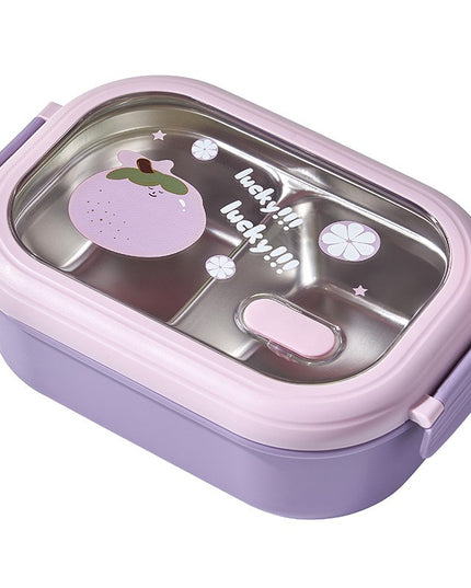 Cutie pentru Pranz sau Gustari, cu Doua Compartimente, pentru Copii si Adulti, Etansare, PP, Perfect pentru Scoala si Birou, 1000 mL, 22.5x14.5x8 cm