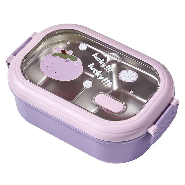 Cutie pentru Pranz sau Gustari, cu Doua Compartimente, pentru Copii si Adulti, Etansare, PP, Perfect pentru Scoala si Birou, 1000 mL, 22.5x14.5x8 cm