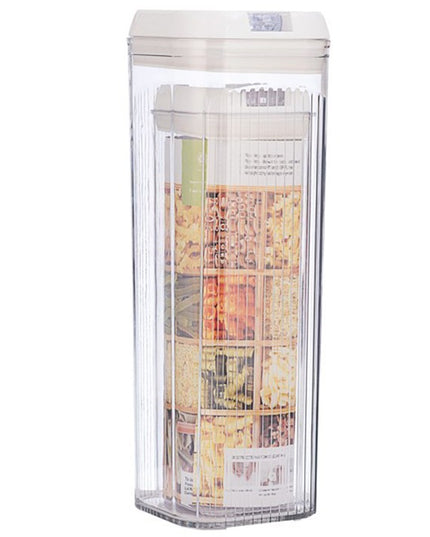 Cutii de Depozitare Alimente, din 2 Cutii de tip Container, Recipiente pentru Cereale in Bucatarie, 1.2 L- , 2.5 L- , Transparente cu Capac