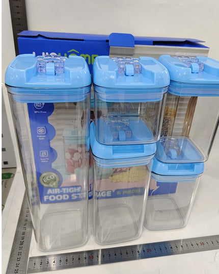 5 Cutii de Depozitare Alimente, 1 x 500ml, 2 x 800ml, 1 x 1200ml, 1 x 1900ml, Capac