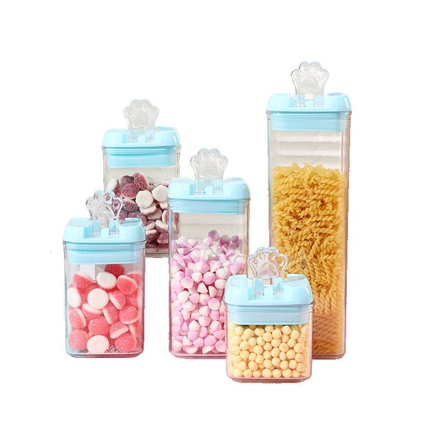 5 Cutii de Depozitare Alimente, 1 x 500ml, 2 x 800ml, 1 x 1200ml, 1 x 1900ml, Capac