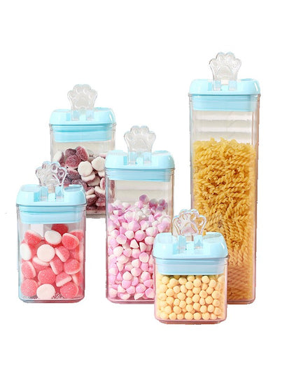 5 Cutii de Depozitare Alimente, 1 x 500ml, 2 x 800ml, 1 x 1200ml, 1 x 1900ml, Capac