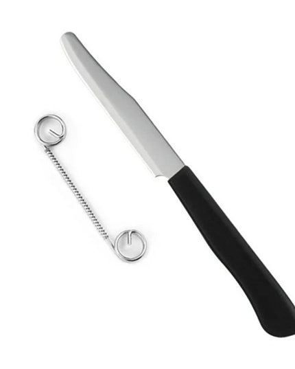 Cutit 2in1, Feliere/Curatare, Grosime Feliere Reglabila, 22 cm, din Otel Inoxidabil